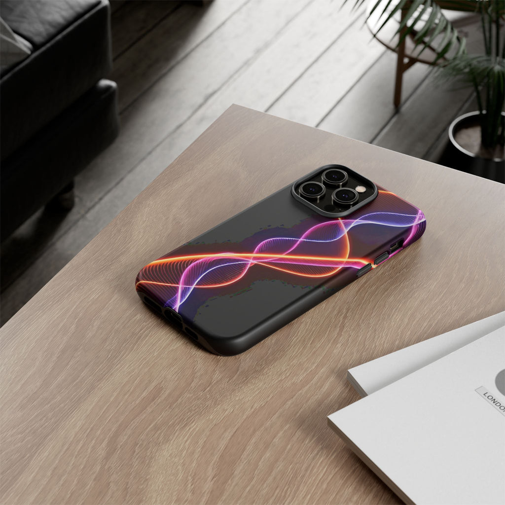 Vibrant Phone Case with Abstract Light Design, Artistic Phone Cover, Modern Tech Accessory, Gift for Tech Lovers, Personalized Phone Case
