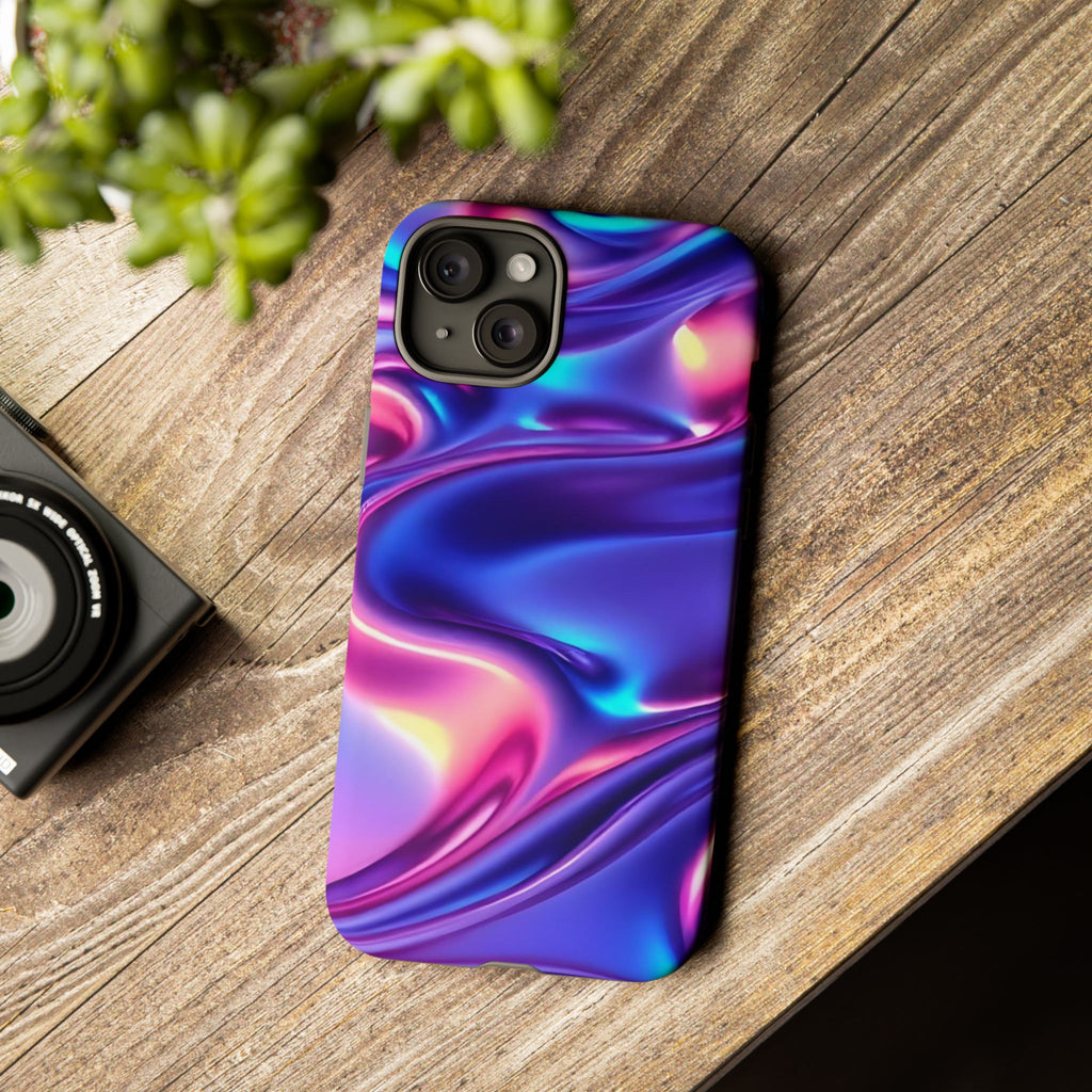 Vibrant Phone Case with Colorful Wave Design, Tough Phone Cover, Stylish Smartphone Case, Unique Gift for Her, Phone Accessories