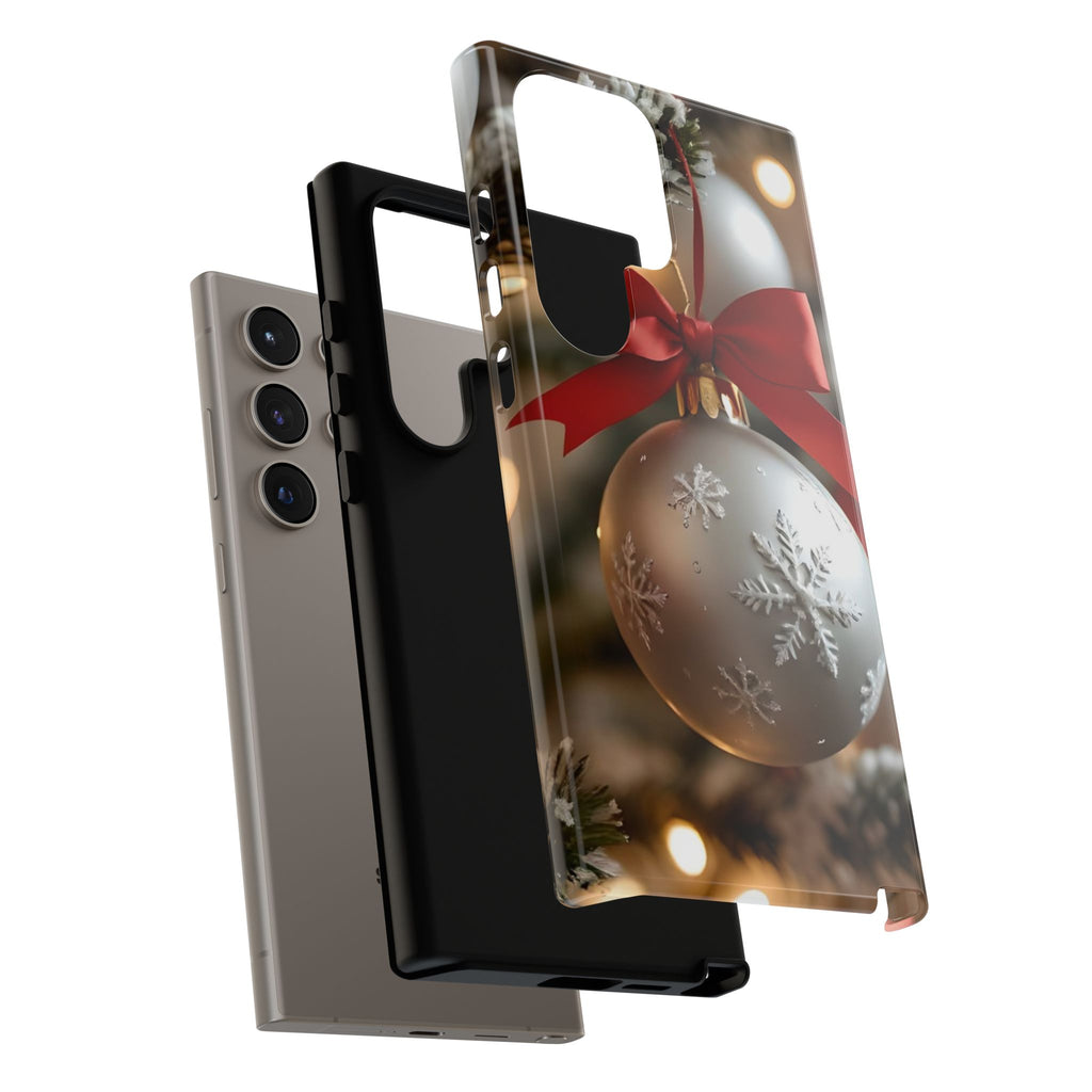 Christmas Phone Case with Seasonal Ornament Design