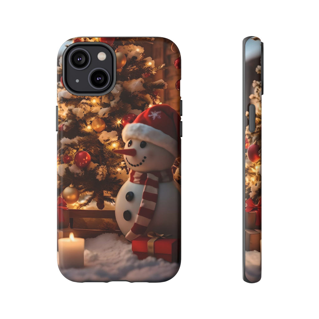 Coque de téléphone de Noël avec bonhomme de neige festif