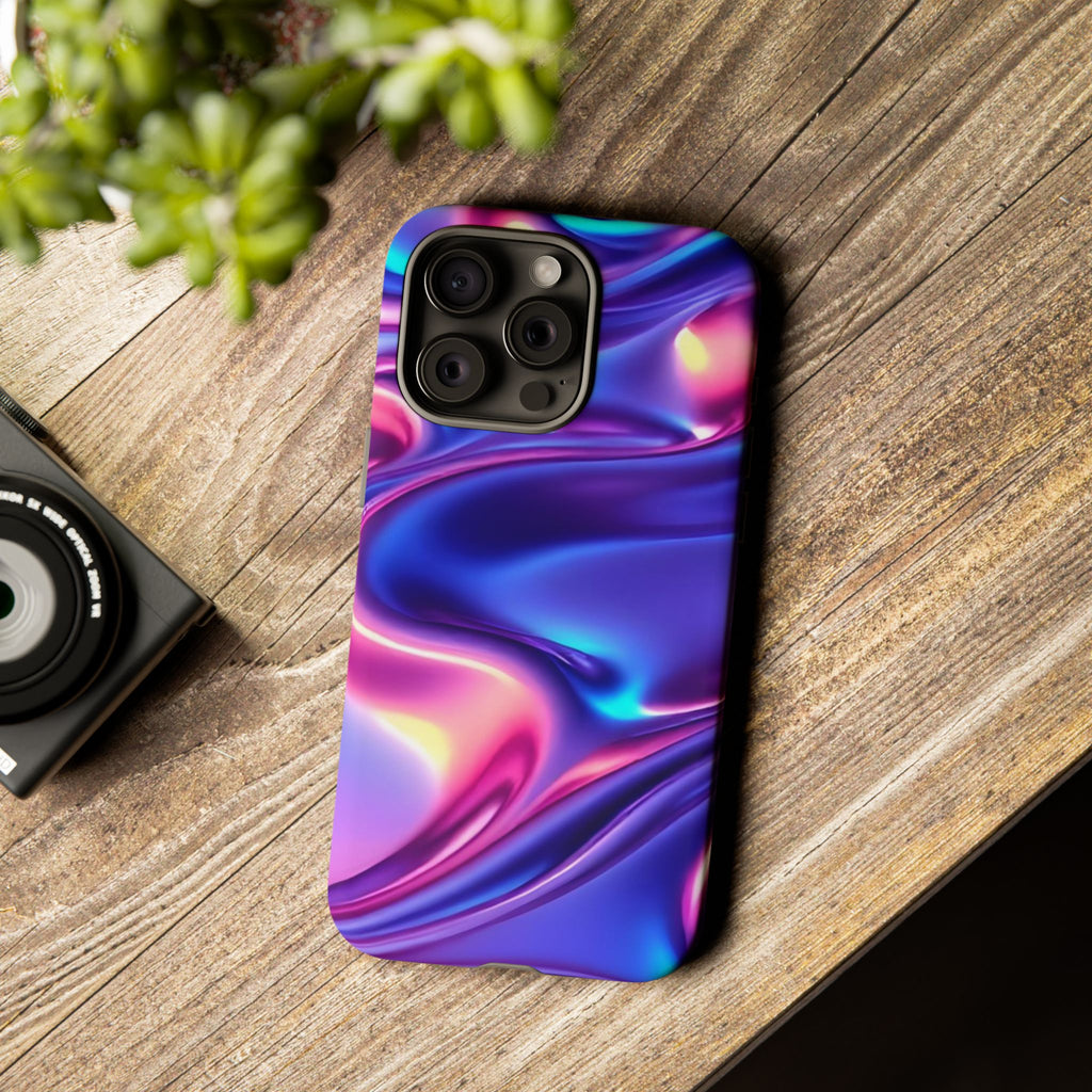 Vibrant Phone Case with Colorful Wave Design, Tough Phone Cover, Stylish Smartphone Case, Unique Gift for Her, Phone Accessories