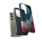 Faisceau lumineux coloré de la grotte de cristal, étui de téléphone