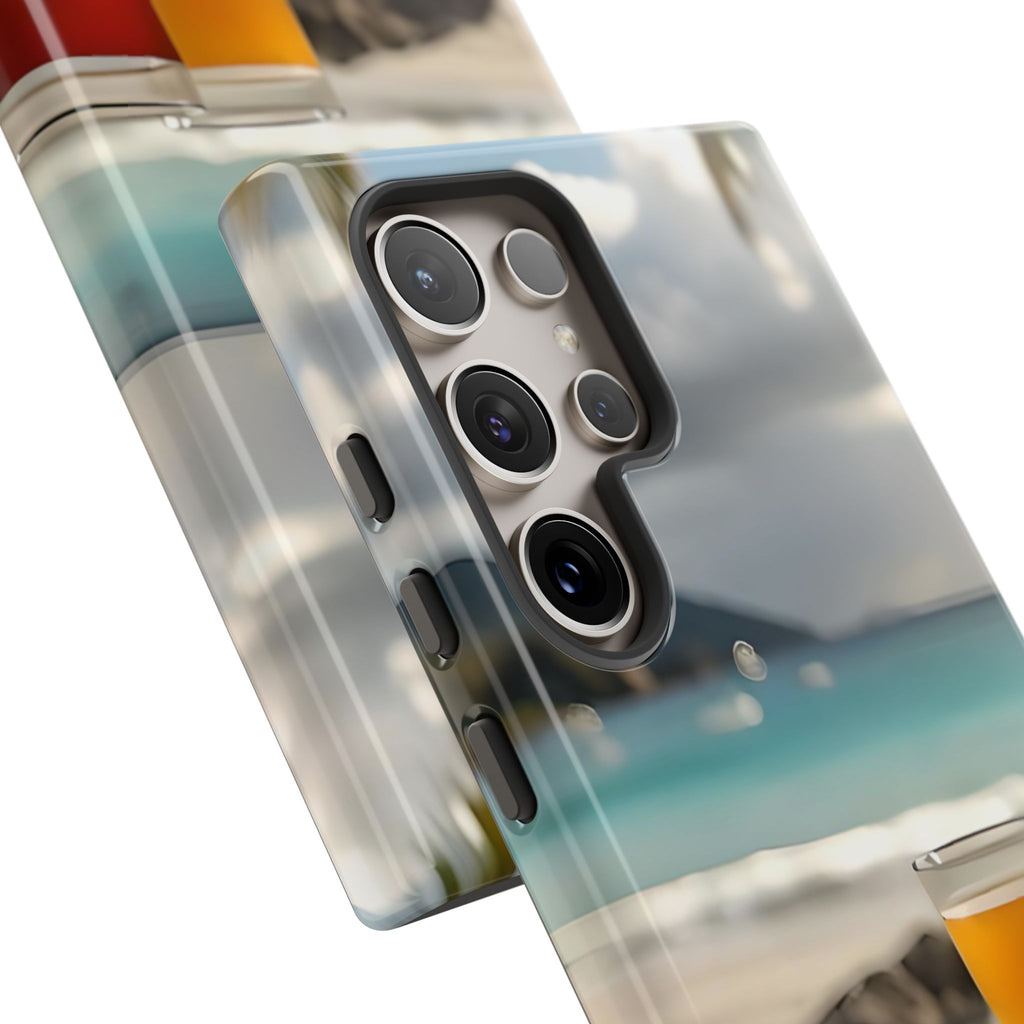 Tropical Beach Picnic View, Phone Case