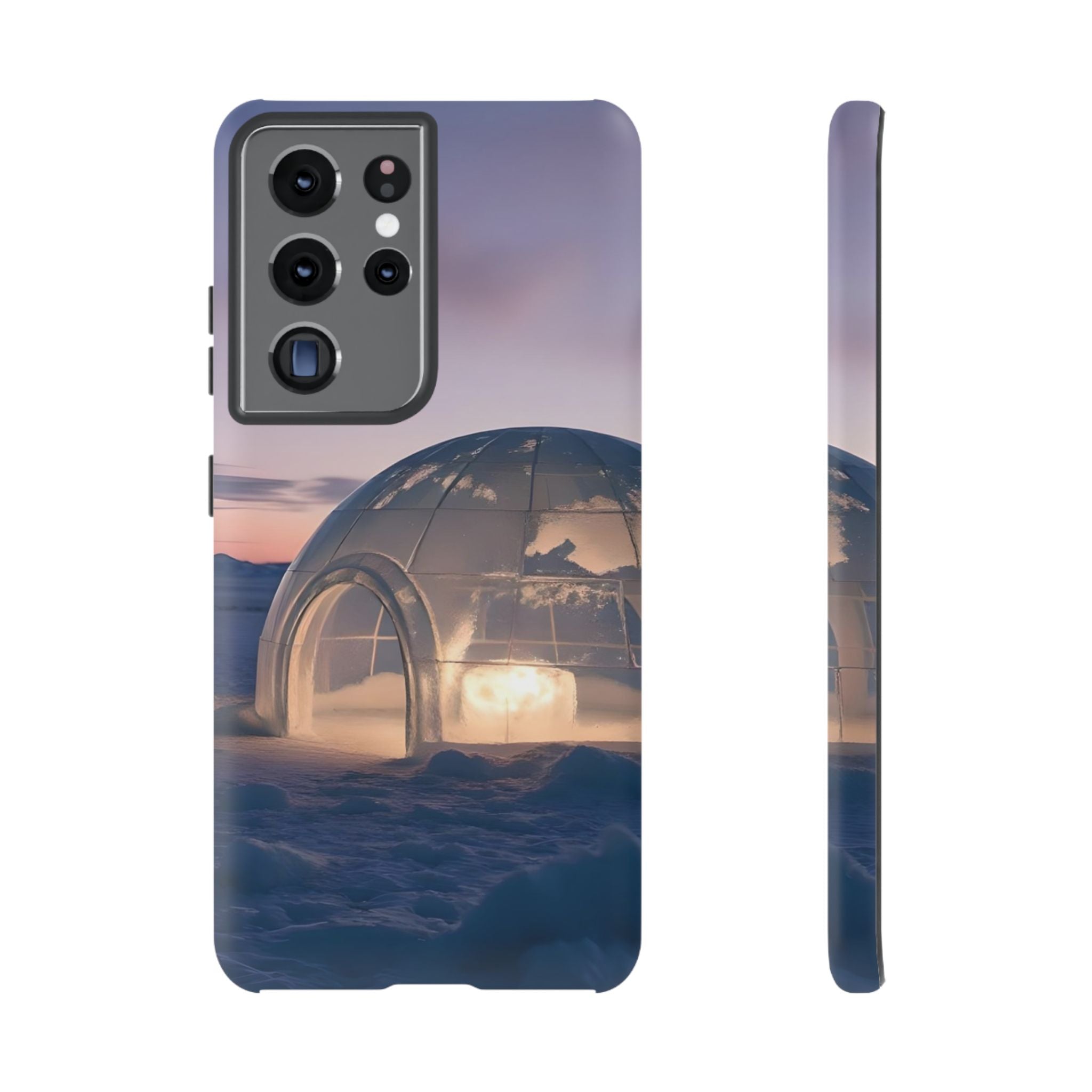 Stylish Phone Case with Igloo Design, Tough Cases for Outdoor Lovers, Unique Gift for Adventurers, Phone Cover for Winter, Protective Cases