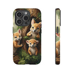 Étui de téléphone à imprimé bébé animal des bois