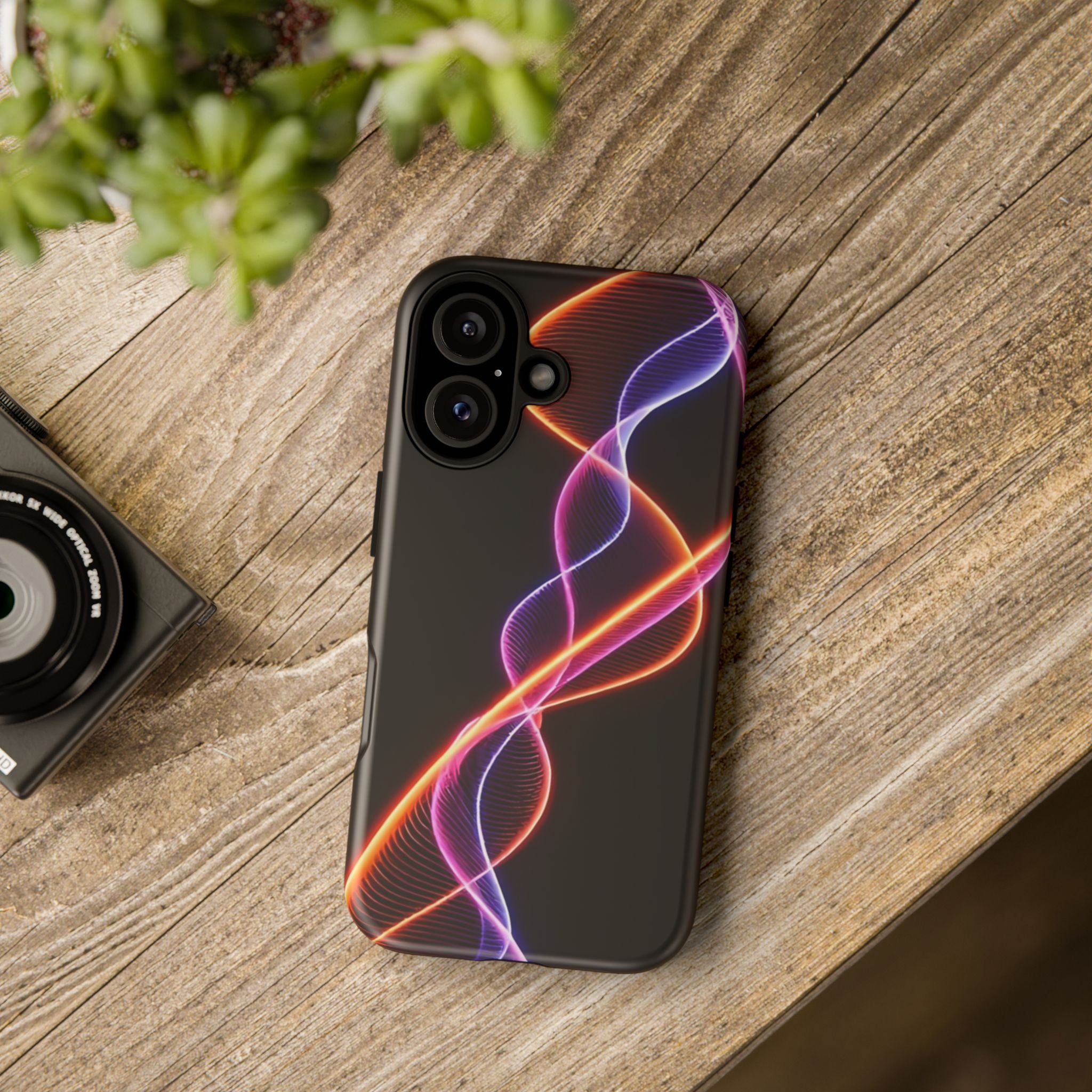 Vibrant Phone Case with Abstract Light Design, Artistic Phone Cover, Modern Tech Accessory, Gift for Tech Lovers, Personalized Phone Case