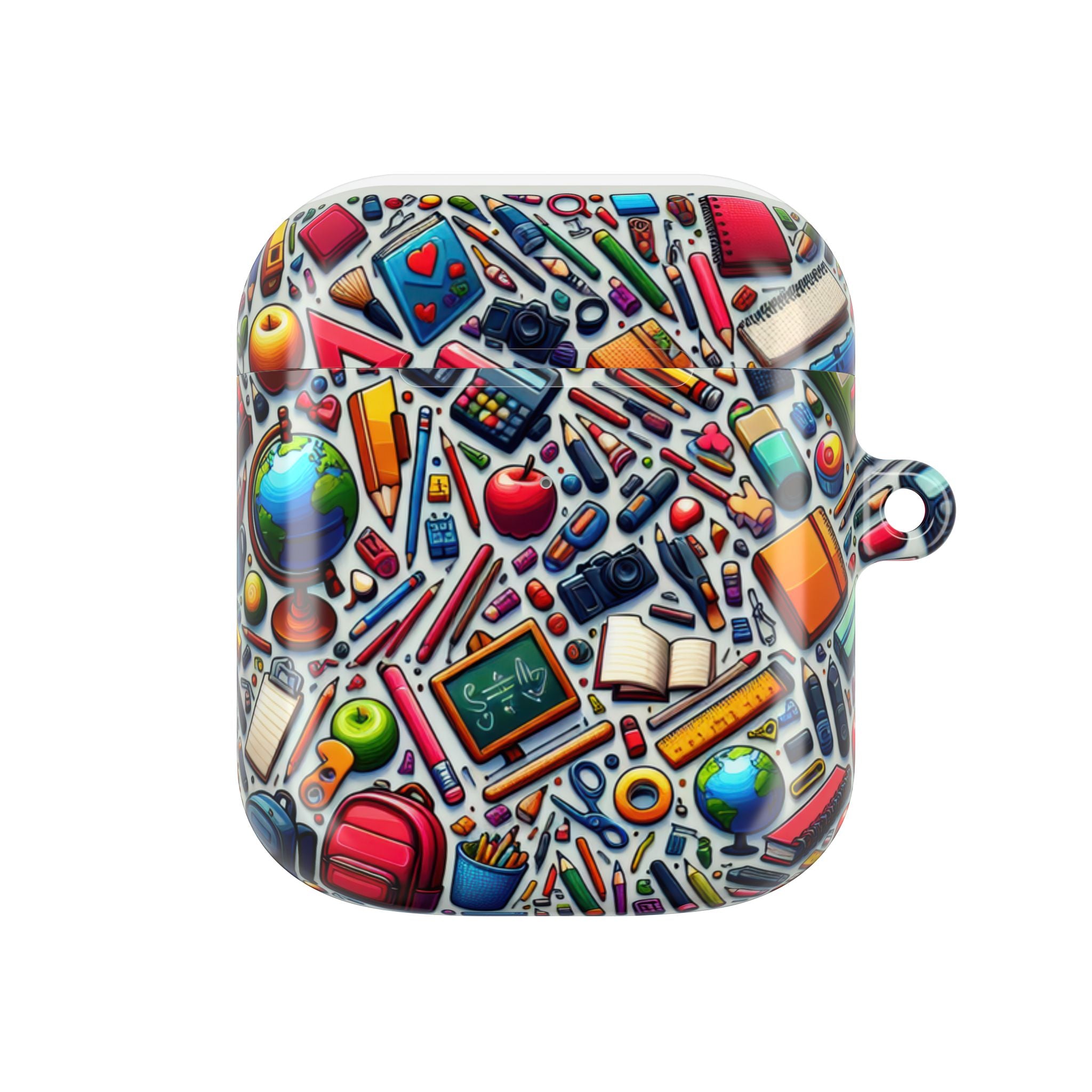 Colorful School Supplies AirPod Cases, Student Gift, Teacher Appreciation, Back to School, Fun Accessories, Personalized Tech Cover