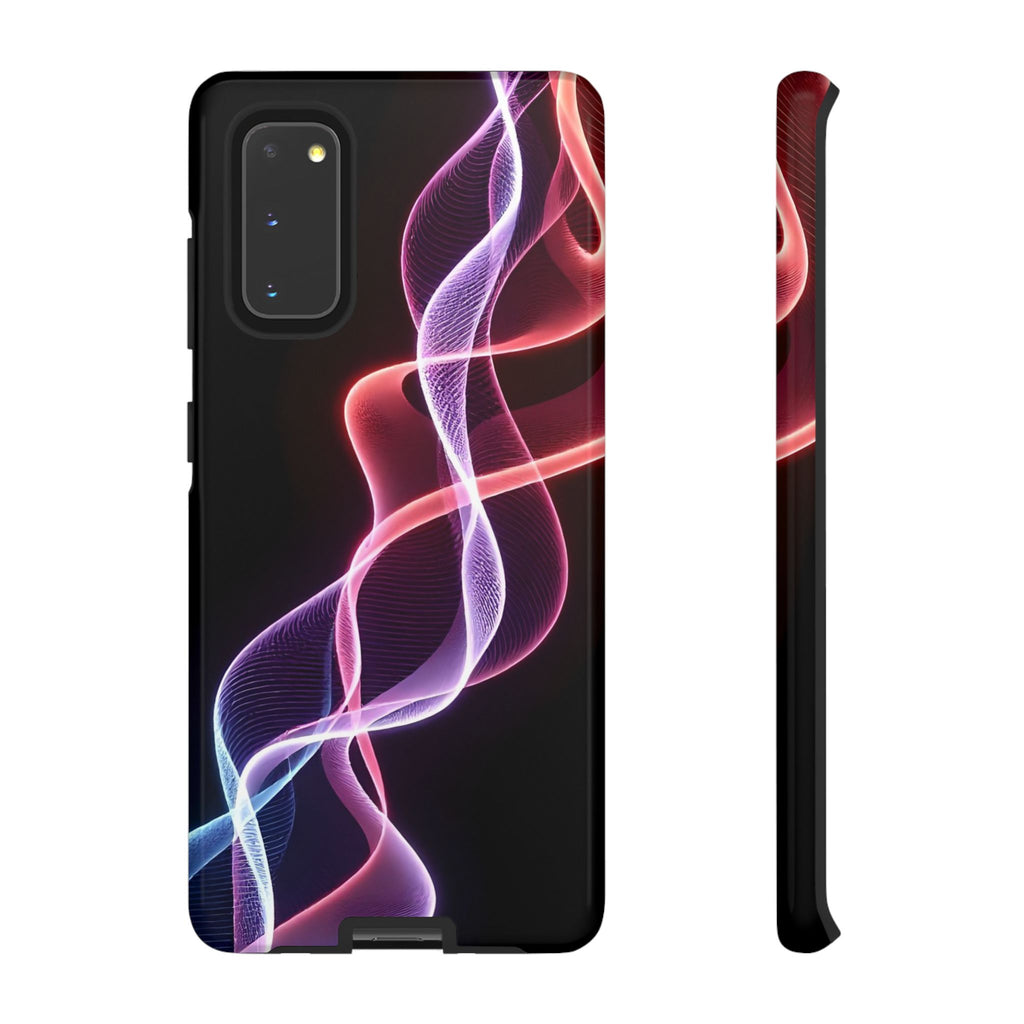 Neon Light Wave Abstract Glow, Phone Case