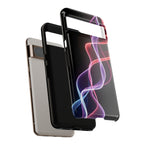 Neon Light Wave Abstract Glow, Phone Case