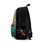 Fiery Eclipse Cosmic Art Print, Black Backpack