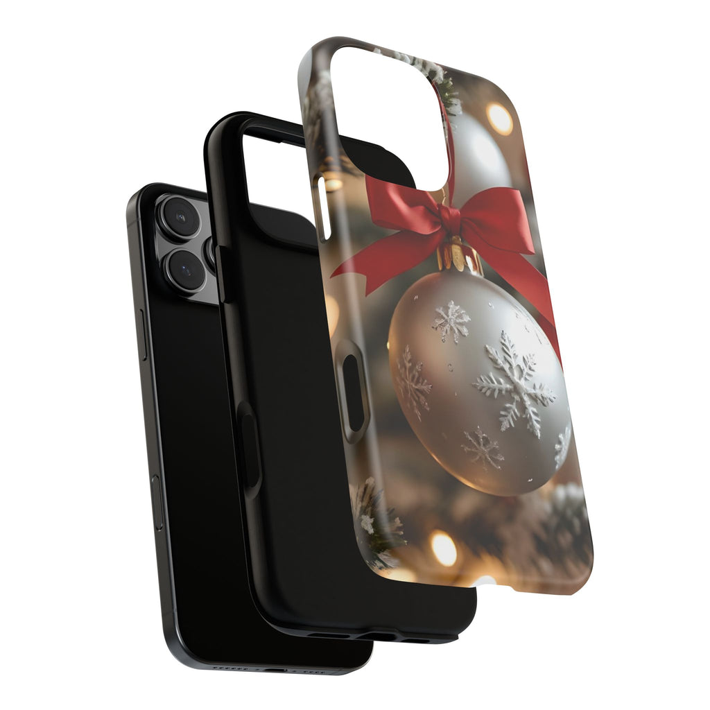 Christmas Phone Case with Seasonal Ornament Design