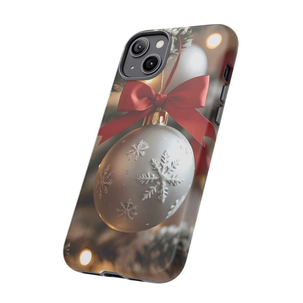 Christmas Phone Case with Seasonal Ornament Design