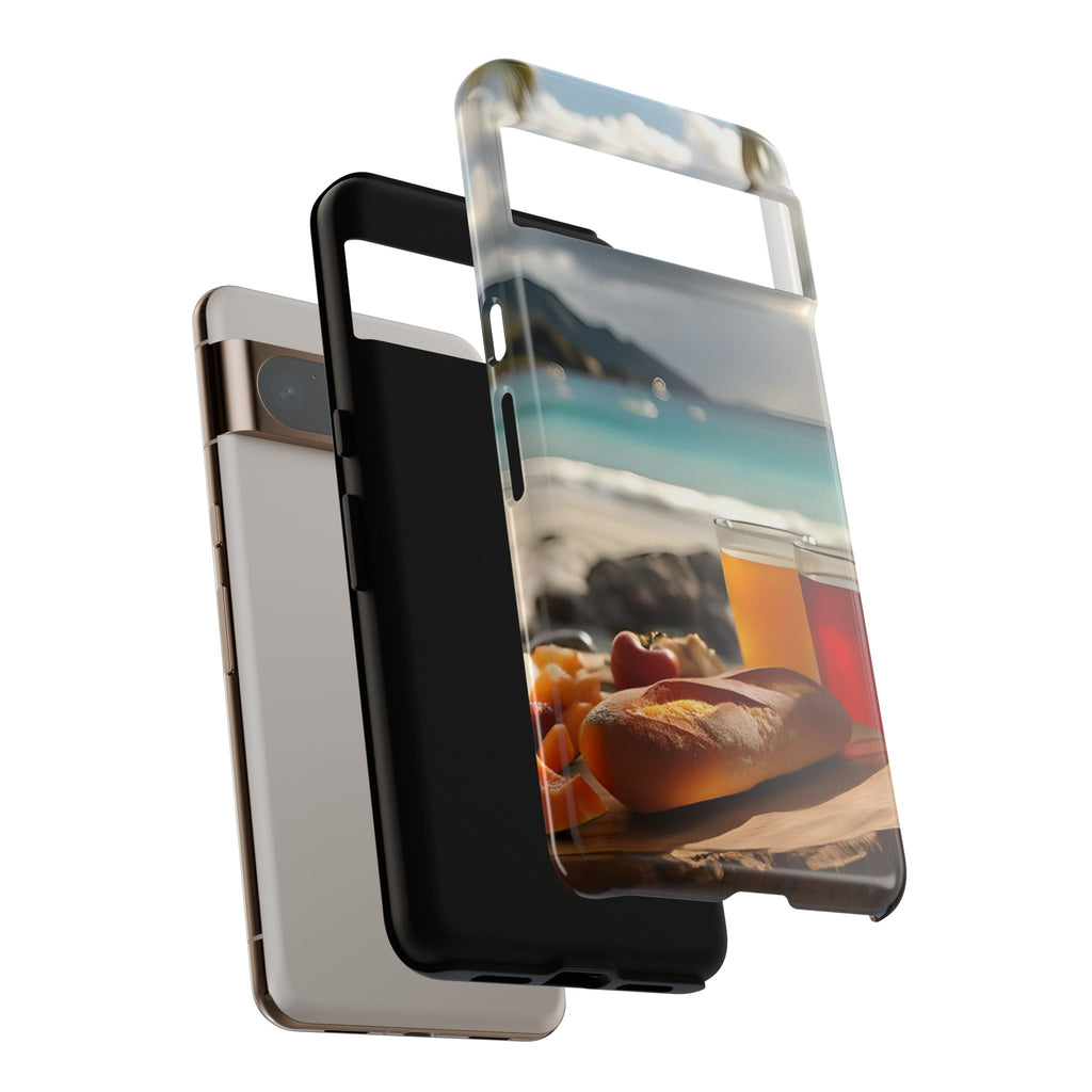 Tropical Beach Picnic View, Phone Case