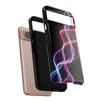Neon Light Wave Abstract Glow, Phone Case