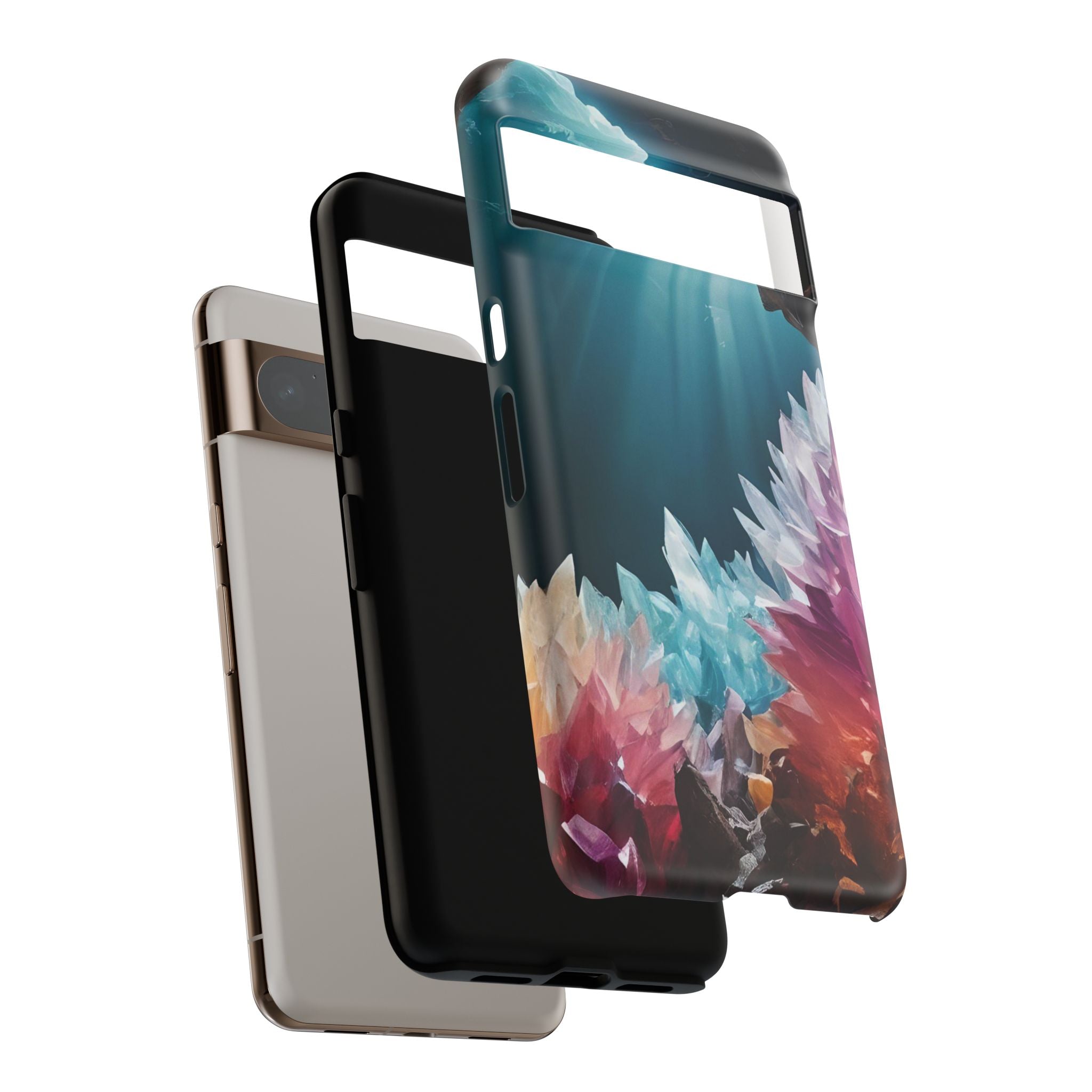 Colorful Crystal Cave Light Beam, Phone Case