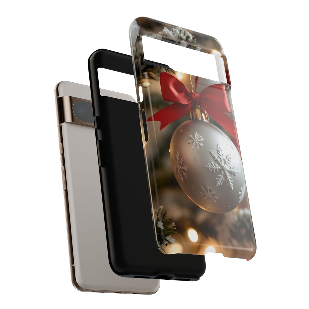 Christmas Phone Case with Seasonal Ornament Design