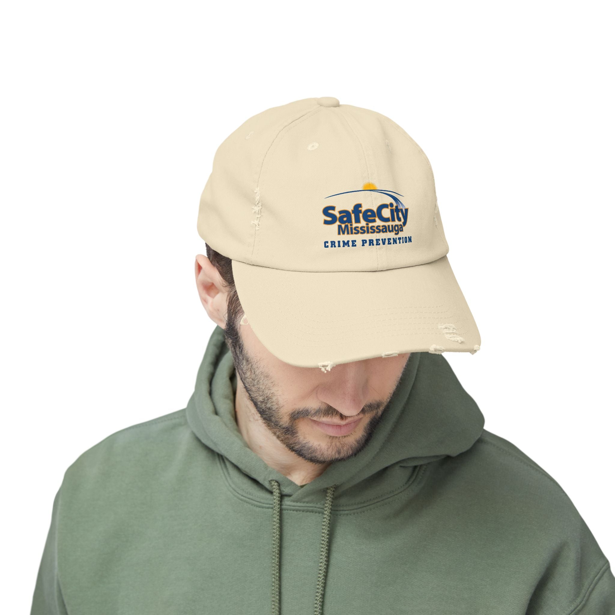 Distressed Unisex Cap - Safe City Crime Prevention