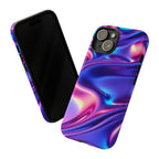 Coque de téléphone vibrante avec motif de vagues colorées, coque robuste et élégante, cadeau unique pour elle, accessoires de téléphone