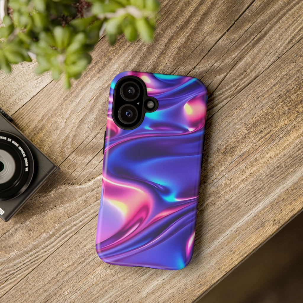 Vibrant Phone Case with Colorful Wave Design, Tough Phone Cover, Stylish Smartphone Case, Unique Gift for Her, Phone Accessories