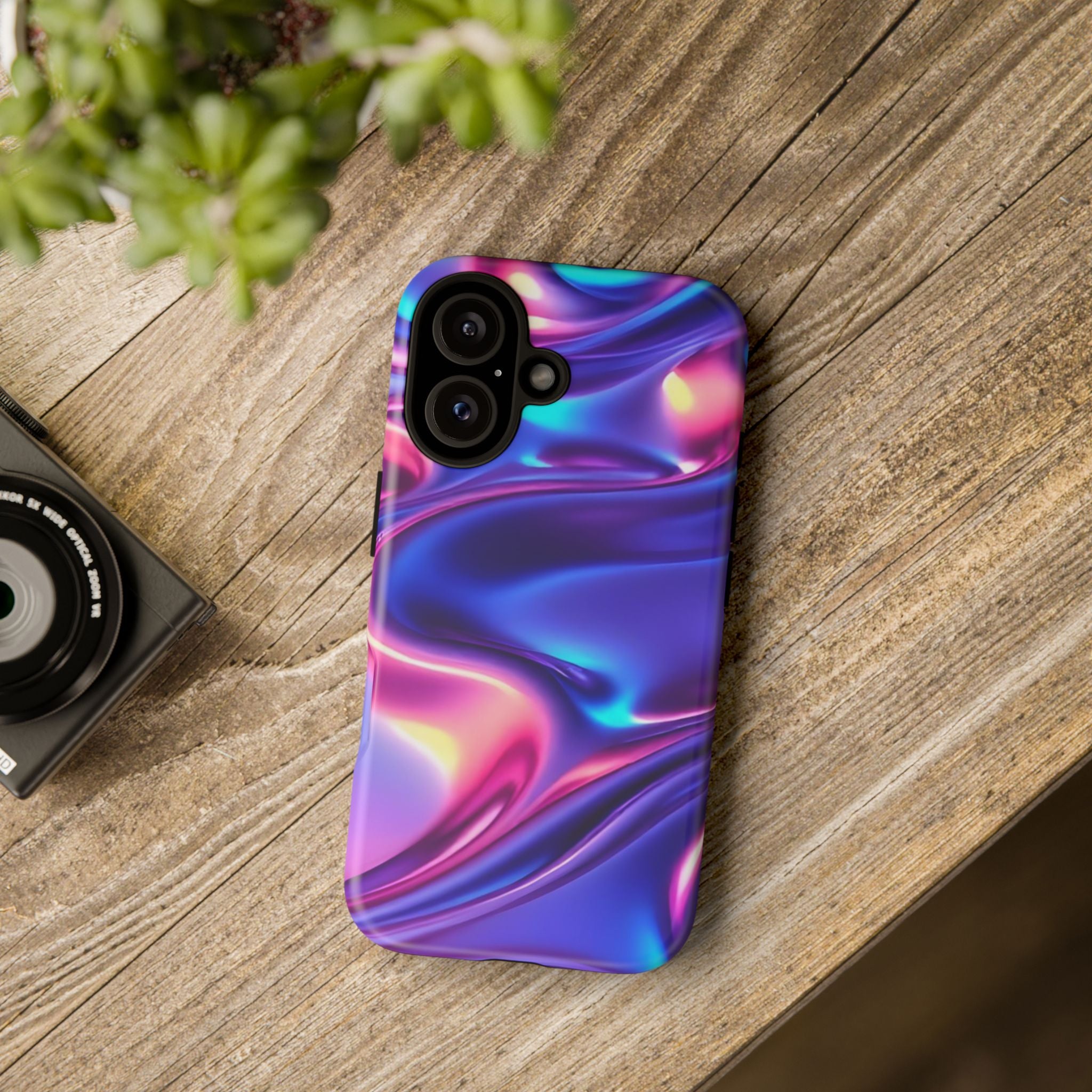 Vibrant Phone Case with Colorful Wave Design, Tough Phone Cover, Stylish Smartphone Case, Unique Gift for Her, Phone Accessories