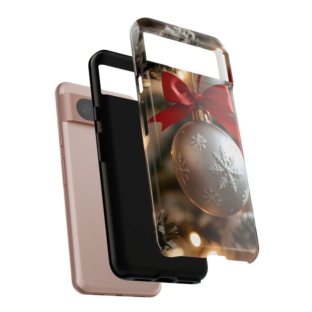 Christmas Phone Case with Seasonal Ornament Design