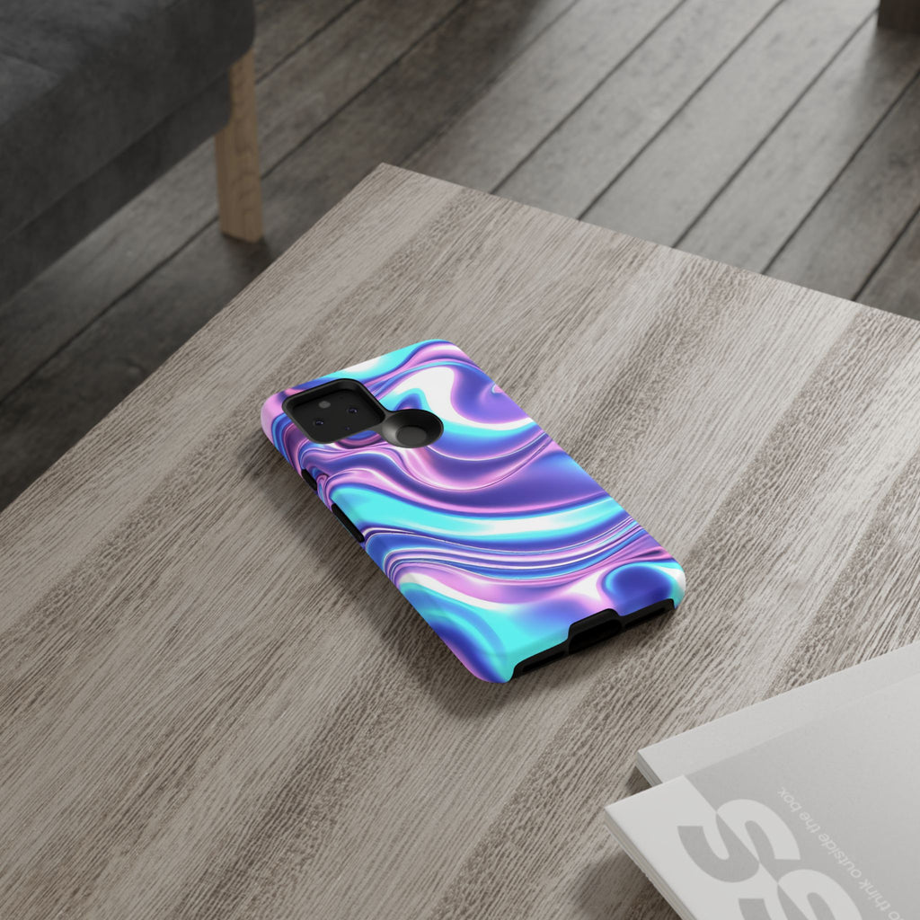 Colorful Phone Case, Tough Case, Swirl Design Phone Cover, Vibrant Phone Accessory, Gift for Her, Trendy Mobile Protection