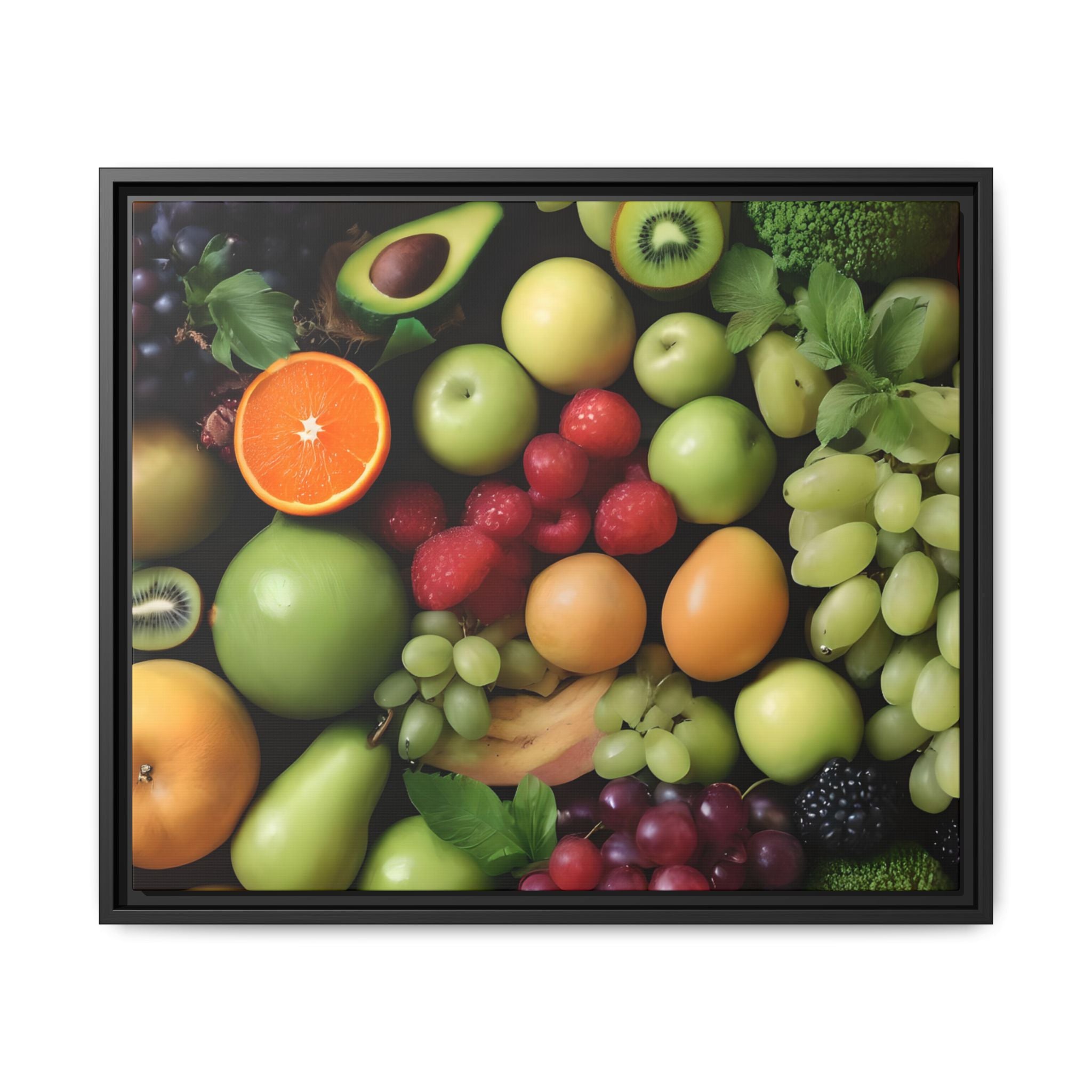 Fresh Fruit Mix Print, Framed Canvas