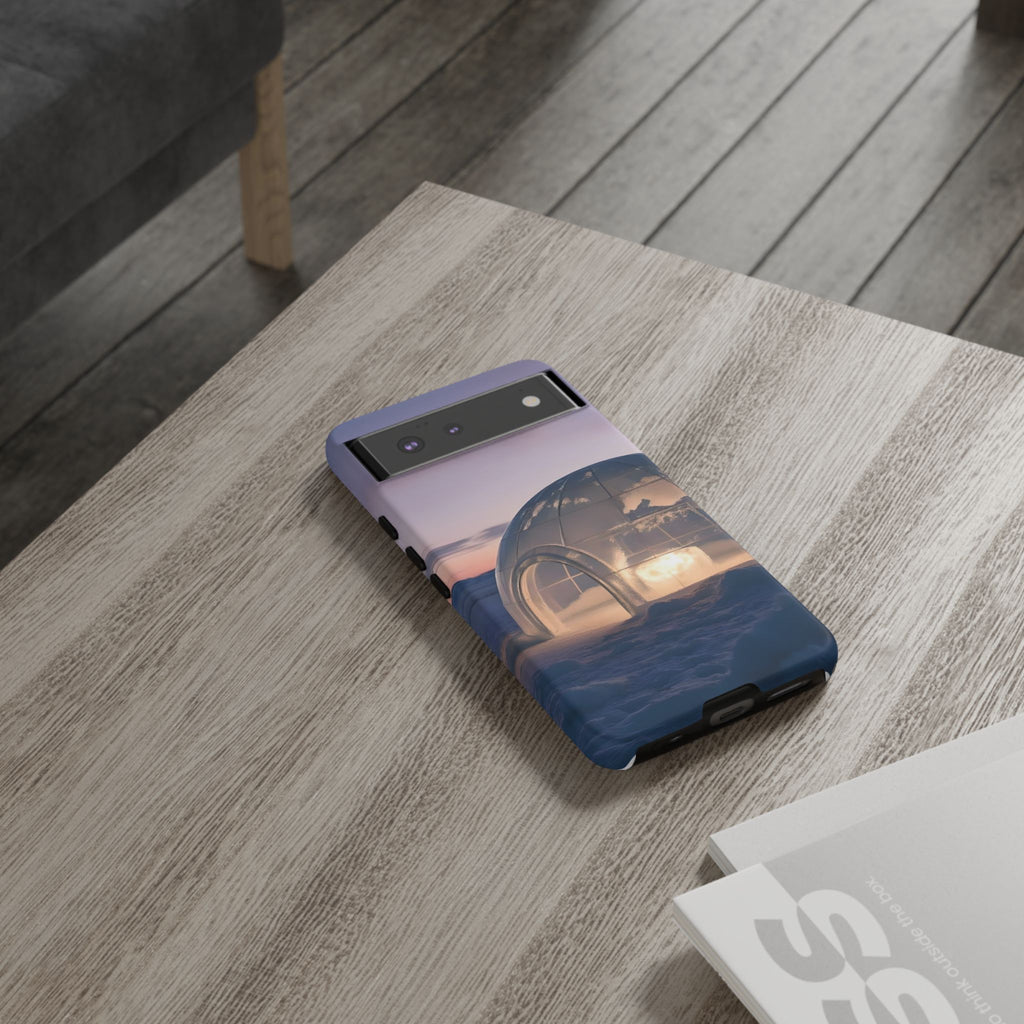 Arctic Igloo Twilight Snow Landscape, Phone Case