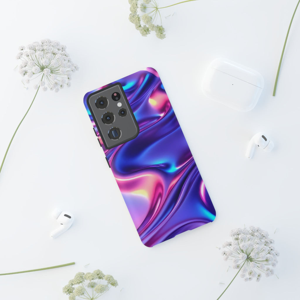 Vibrant Phone Case with Colorful Wave Design, Tough Phone Cover, Stylish Smartphone Case, Unique Gift for Her, Phone Accessories