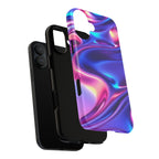 Coque de téléphone vibrante avec motif de vagues colorées, coque robuste et élégante, cadeau unique pour elle, accessoires de téléphone