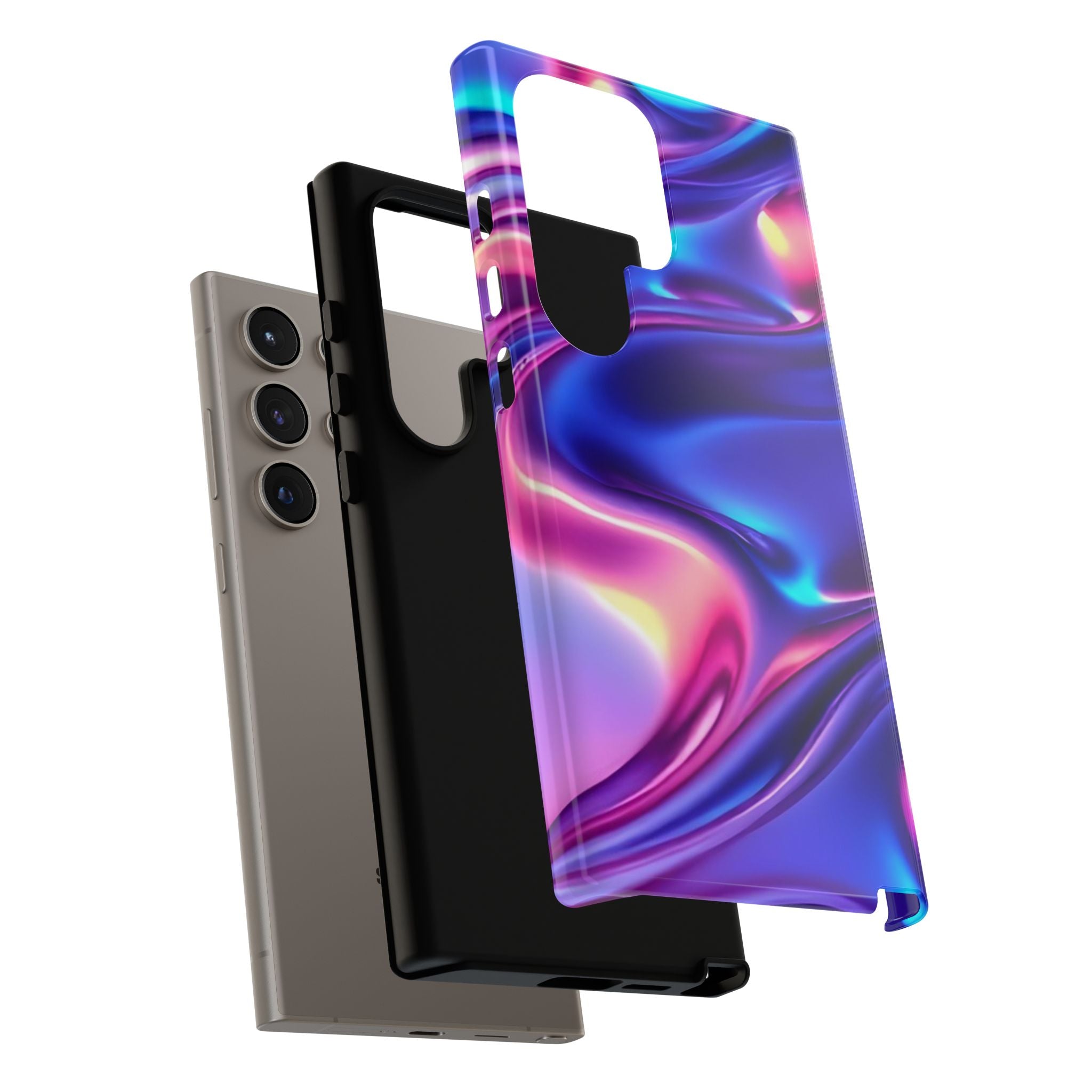 Vibrant Phone Case with Colorful Wave Design, Tough Phone Cover, Stylish Smartphone Case, Unique Gift for Her, Phone Accessories
