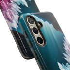 Faisceau lumineux coloré de la grotte de cristal, étui de téléphone