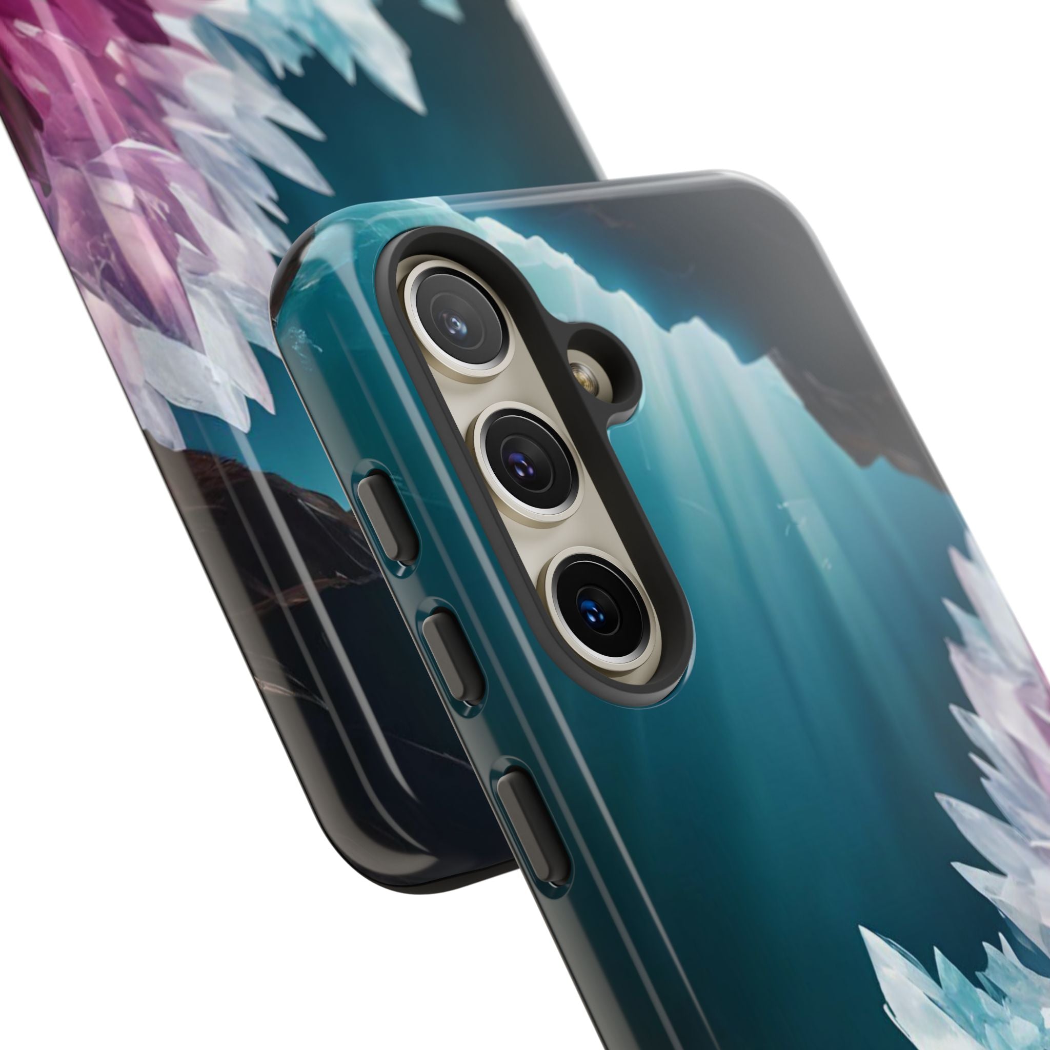 Colorful Crystal Cave Light Beam, Phone Case