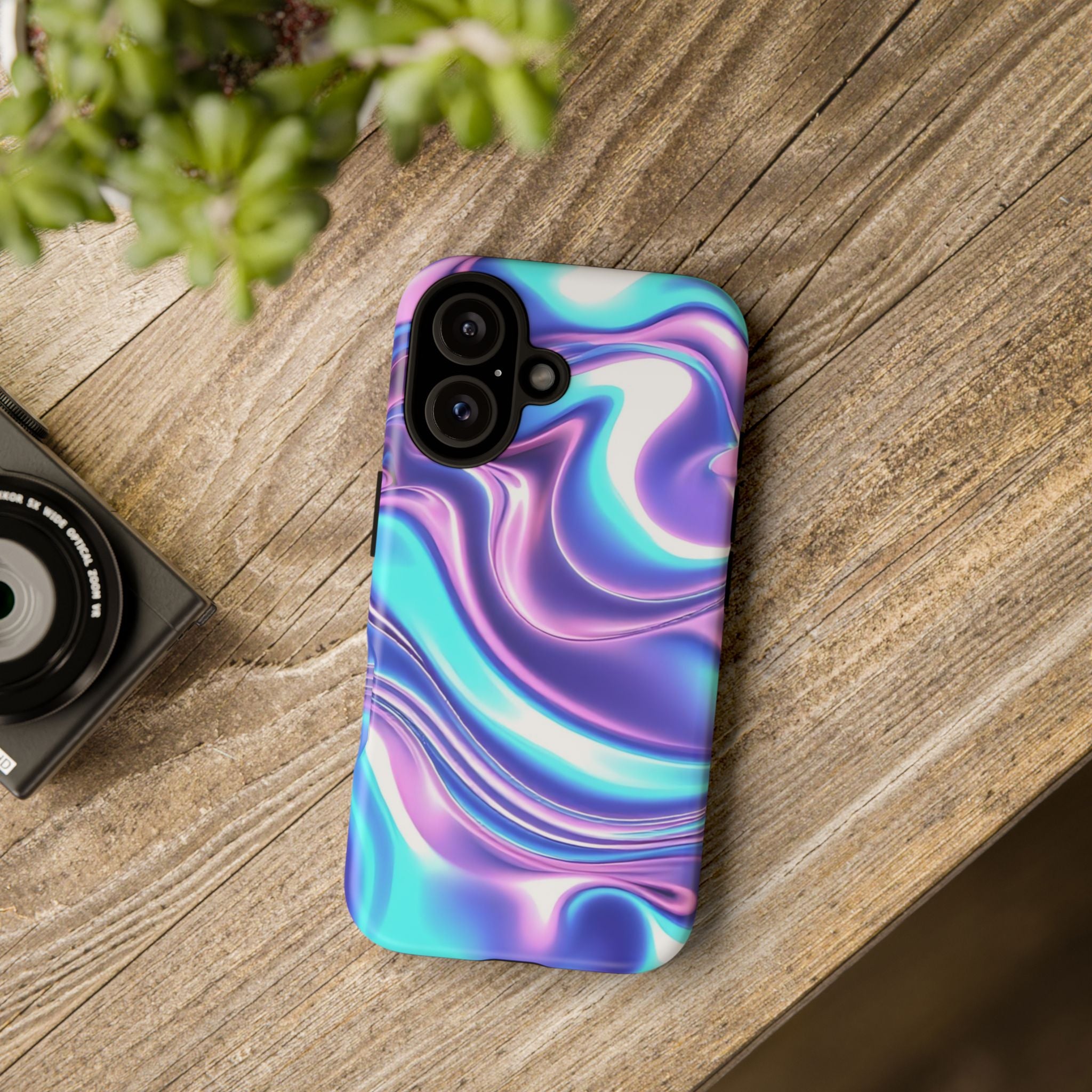 Colorful Phone Case, Tough Case, Swirl Design Phone Cover, Vibrant Phone Accessory, Gift for Her, Trendy Mobile Protection