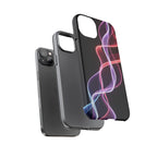 Neon Light Wave Abstract Glow, Phone Case