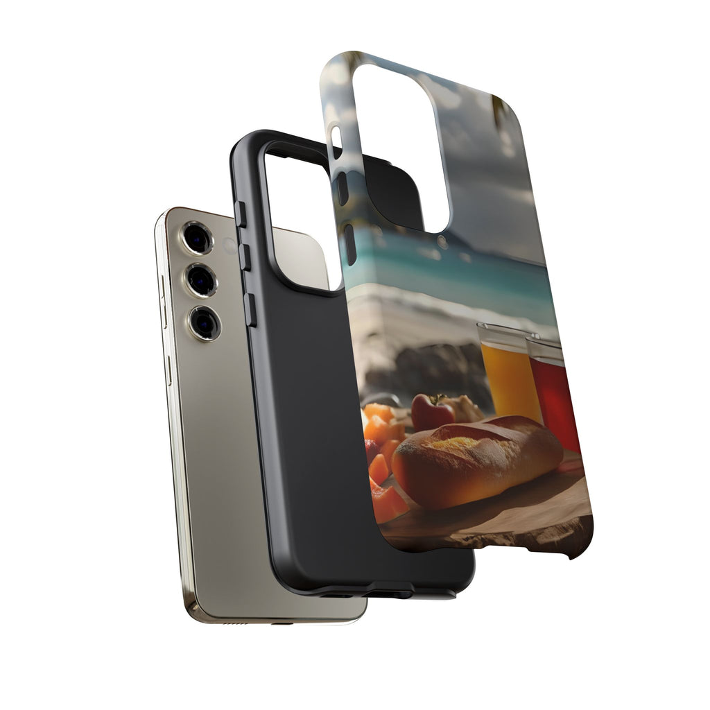 Tropical Beach Picnic View, Phone Case