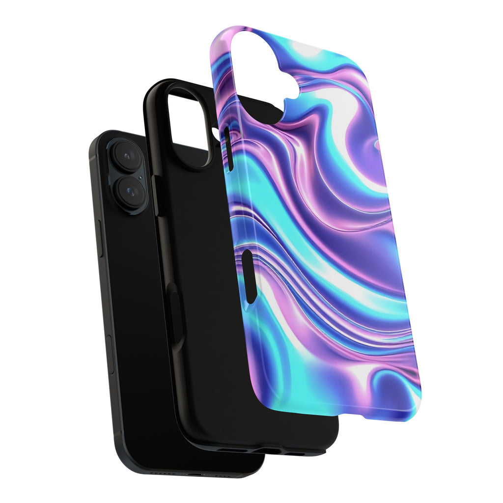 Colorful Phone Case, Tough Case, Swirl Design Phone Cover, Vibrant Phone Accessory, Gift for Her, Trendy Mobile Protection