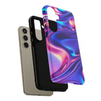 Coque de téléphone vibrante avec motif de vagues colorées, coque robuste et élégante, cadeau unique pour elle, accessoires de téléphone