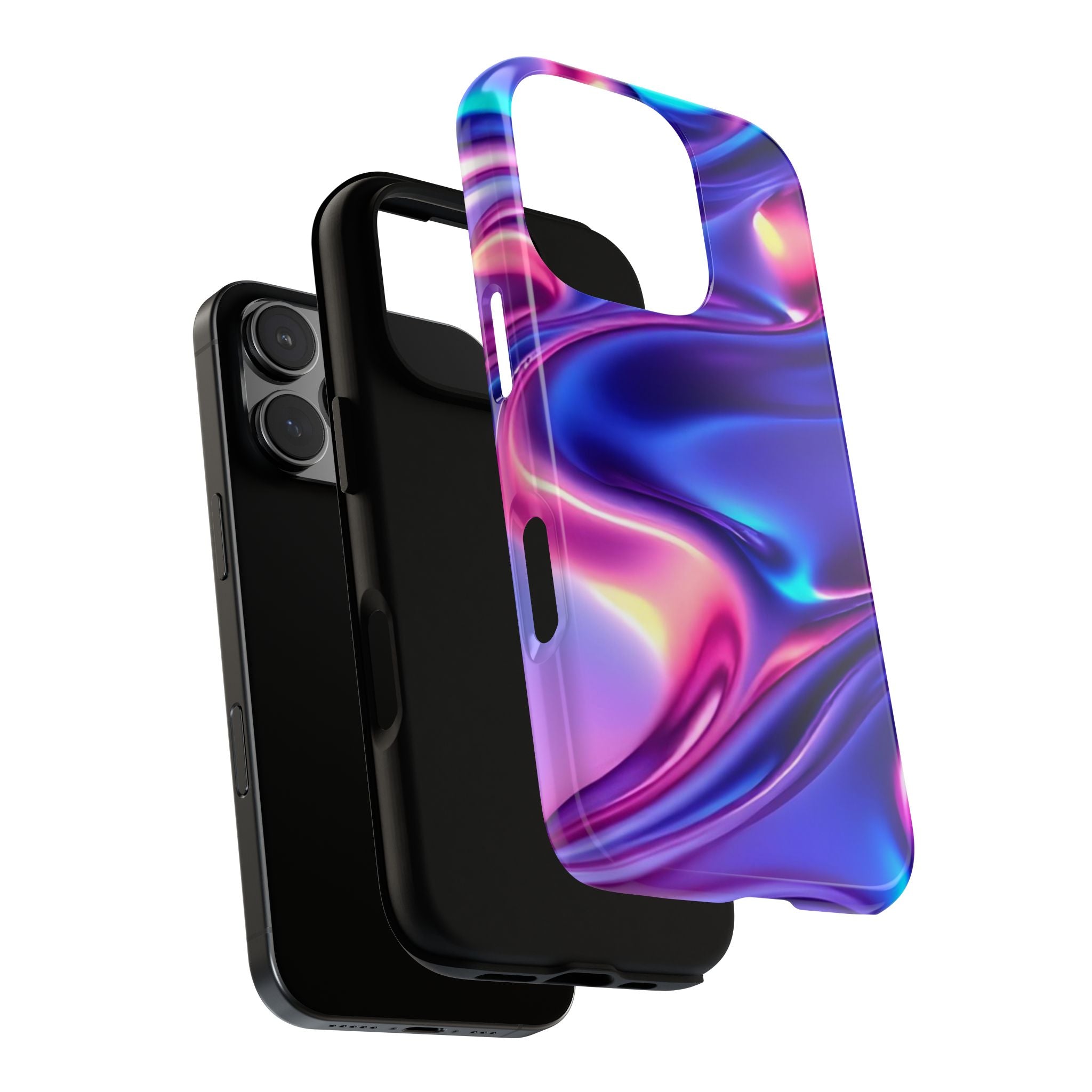 Vibrant Phone Case with Colorful Wave Design, Tough Phone Cover, Stylish Smartphone Case, Unique Gift for Her, Phone Accessories