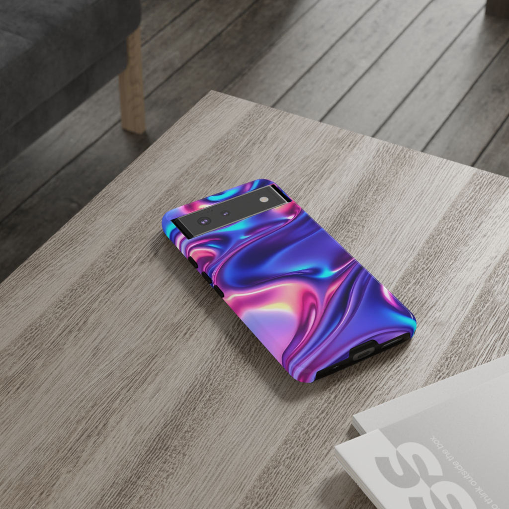 Vibrant Phone Case with Colorful Wave Design, Tough Phone Cover, Stylish Smartphone Case, Unique Gift for Her, Phone Accessories