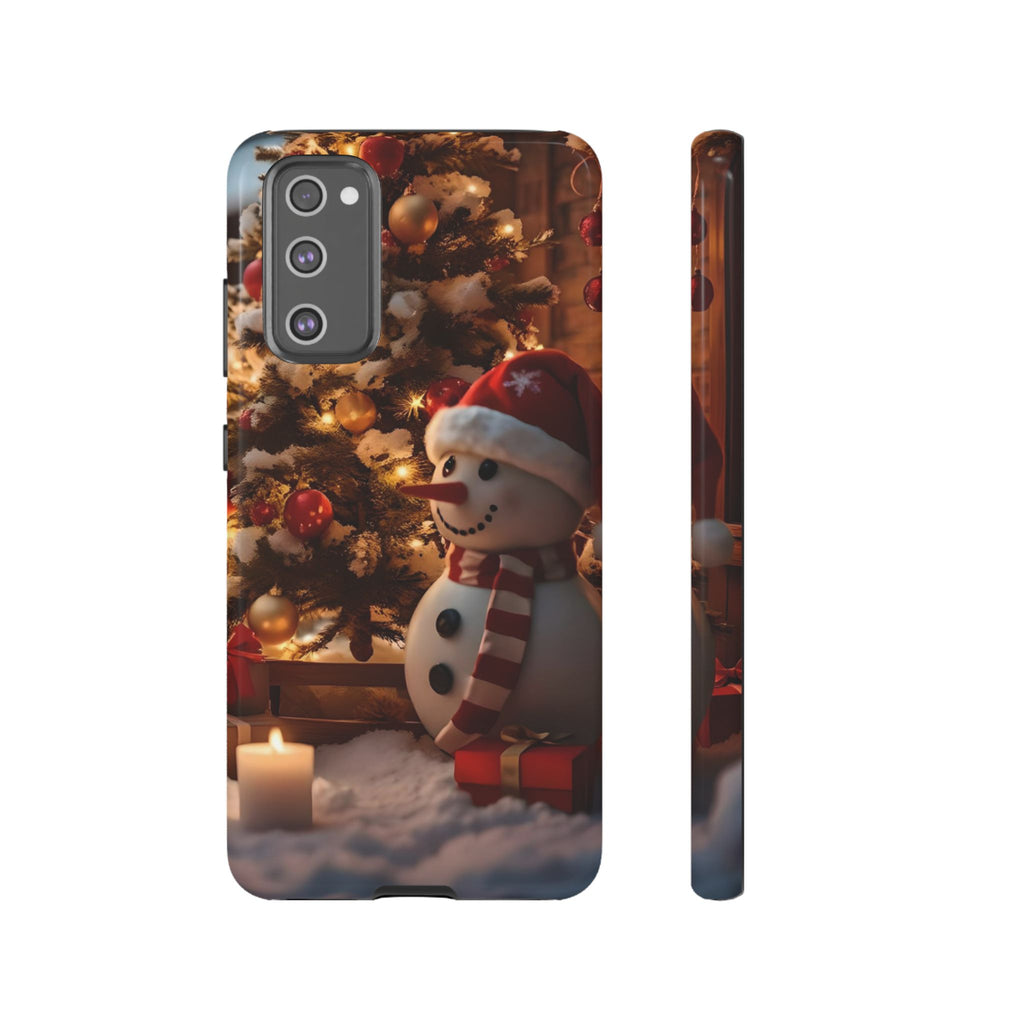Coque de téléphone de Noël avec bonhomme de neige festif