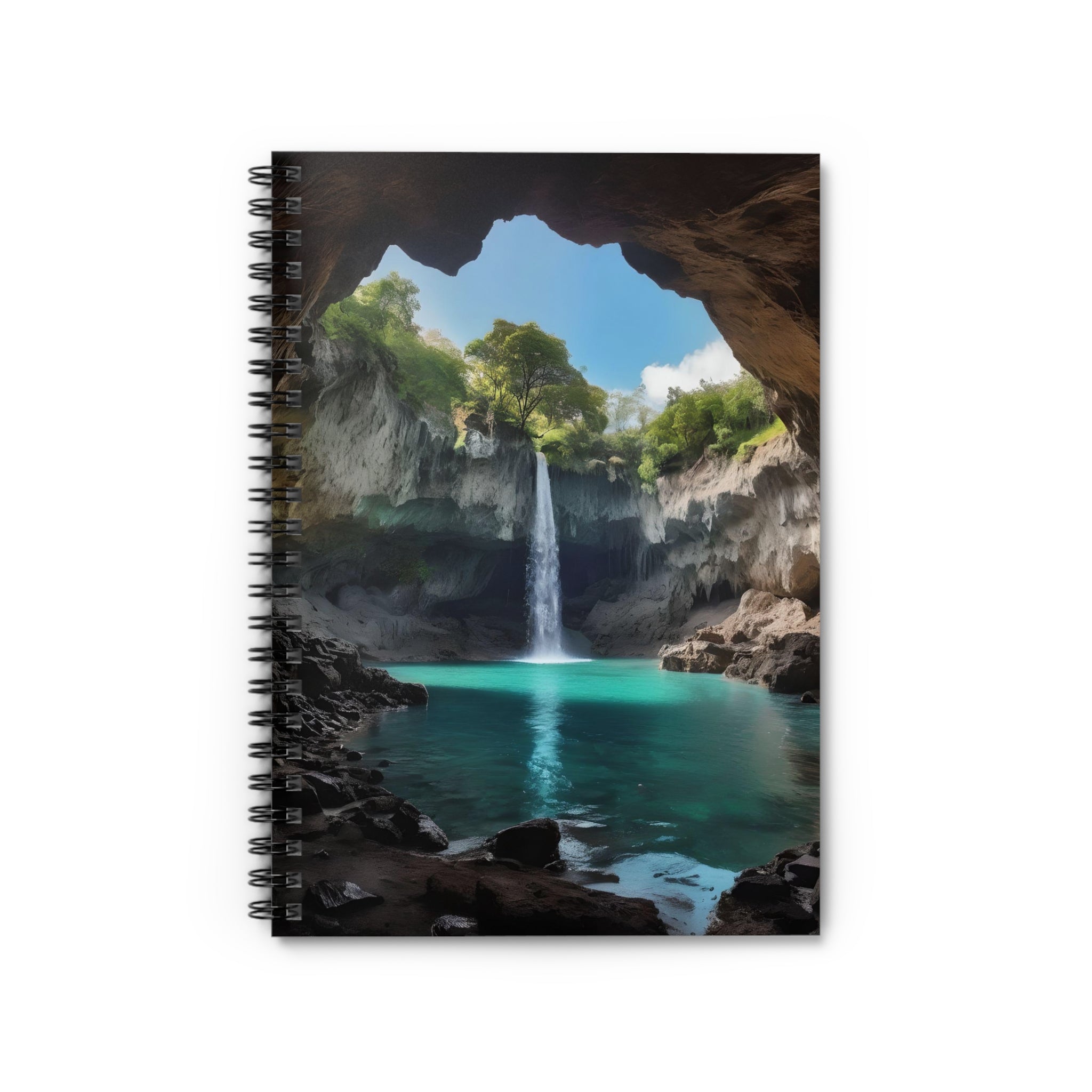 Nature-Inspired Spiral Notebook with Ruled Lines