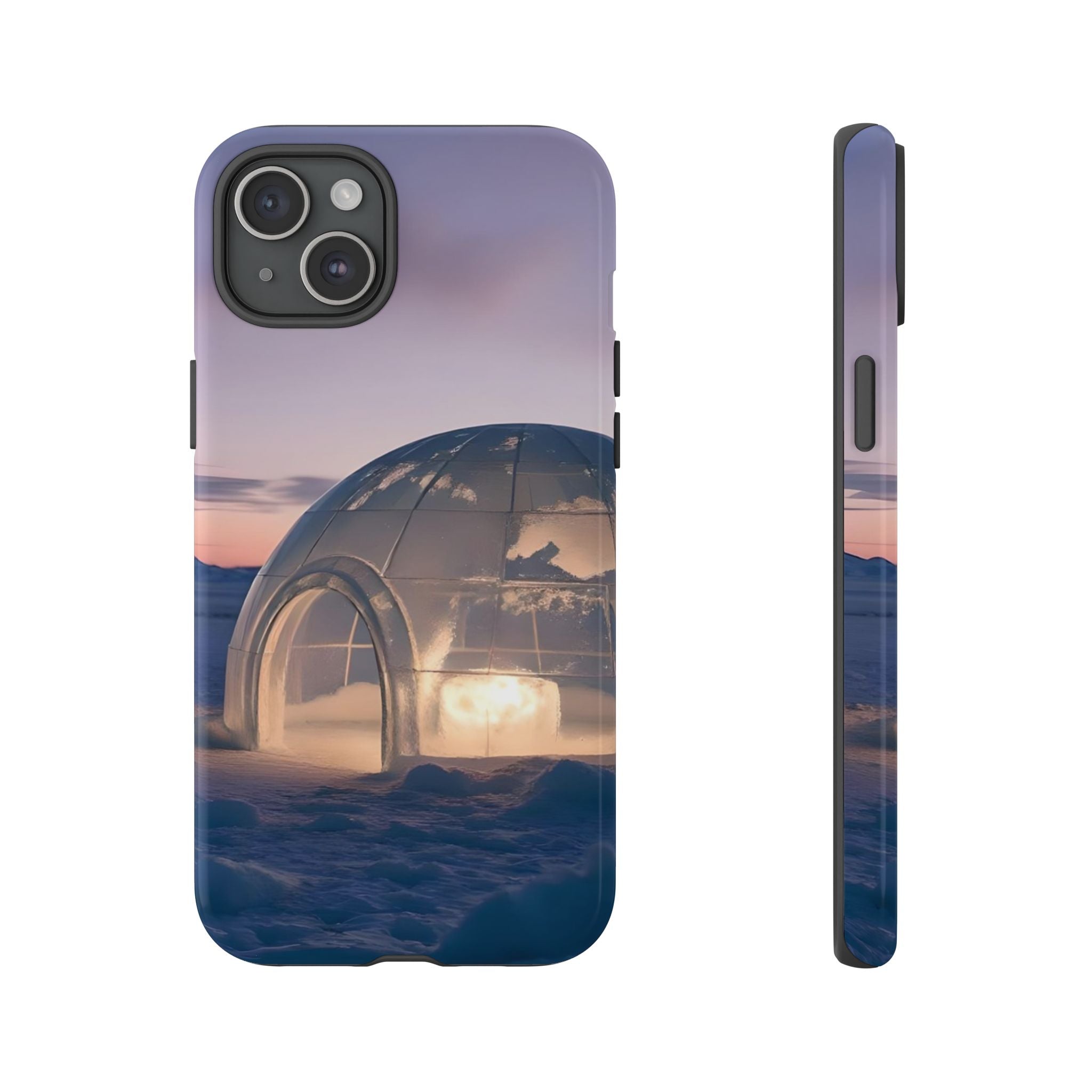 Stylish Phone Case with Igloo Design, Tough Cases for Outdoor Lovers, Unique Gift for Adventurers, Phone Cover for Winter, Protective Cases