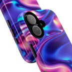 Coque de téléphone vibrante avec motif de vagues colorées, coque robuste et élégante, cadeau unique pour elle, accessoires de téléphone