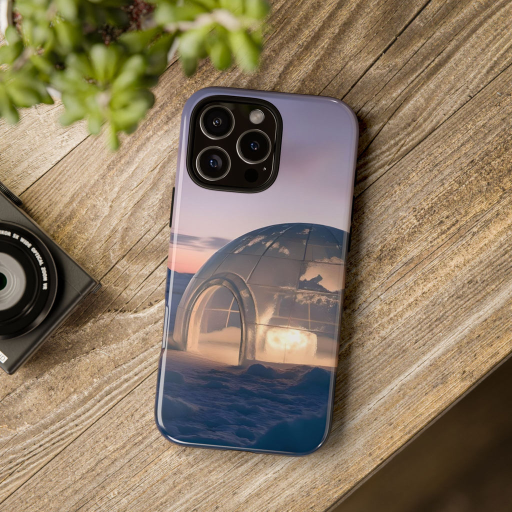Arctic Igloo Twilight Snow Landscape, Phone Case
