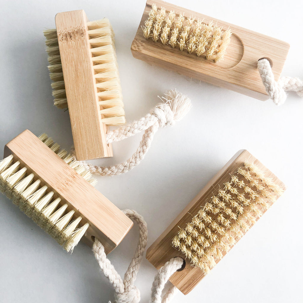 Double Sided Bamboo Sisal Nail Brush-Zero Waste Plastic Free Nail