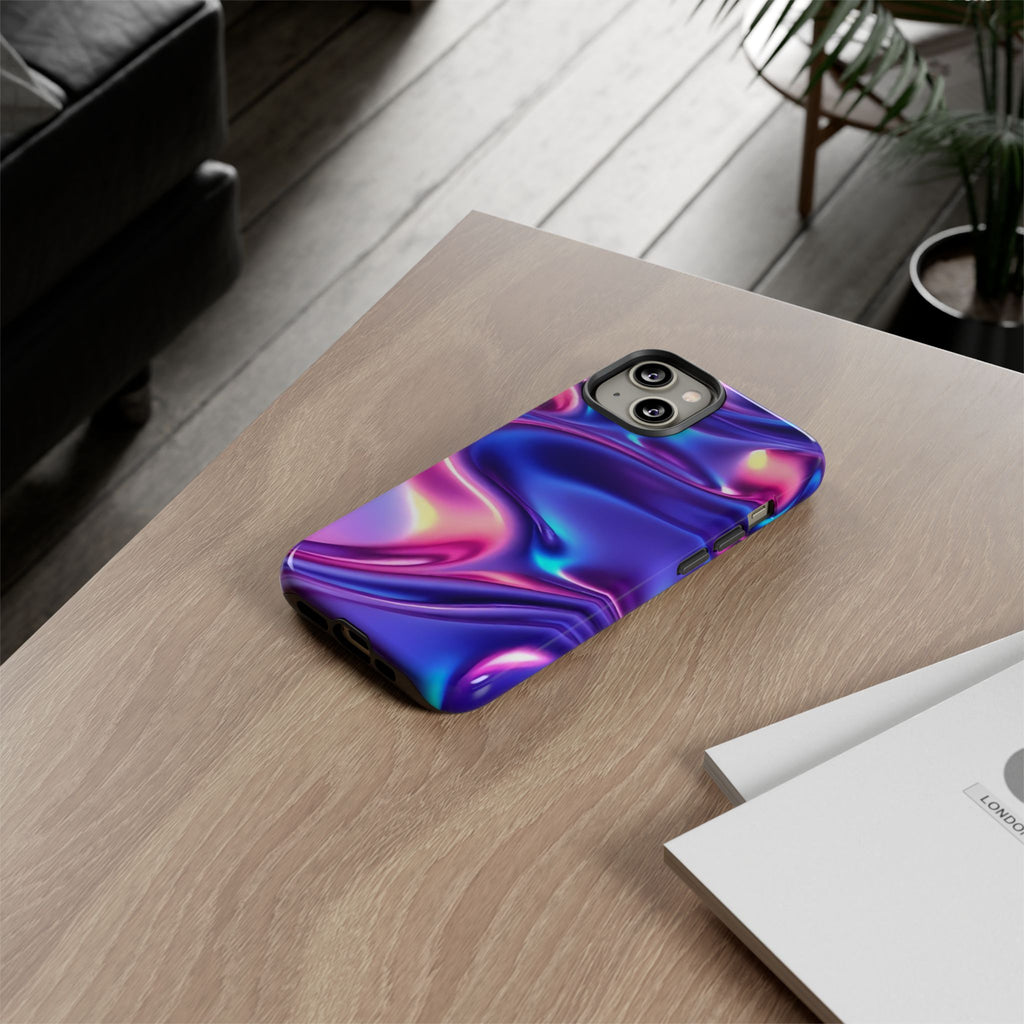 Vibrant Phone Case with Colorful Wave Design, Tough Phone Cover, Stylish Smartphone Case, Unique Gift for Her, Phone Accessories