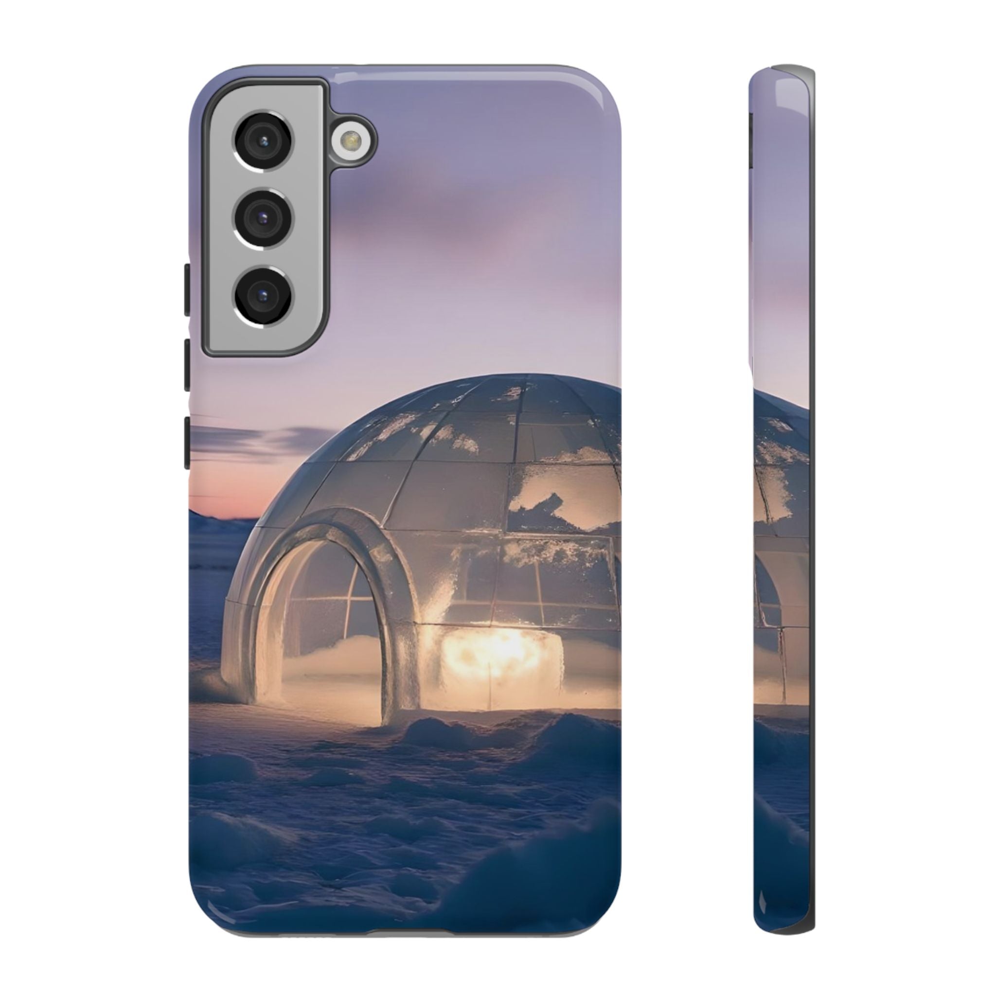 Stylish Phone Case with Igloo Design, Tough Cases for Outdoor Lovers, Unique Gift for Adventurers, Phone Cover for Winter, Protective Cases