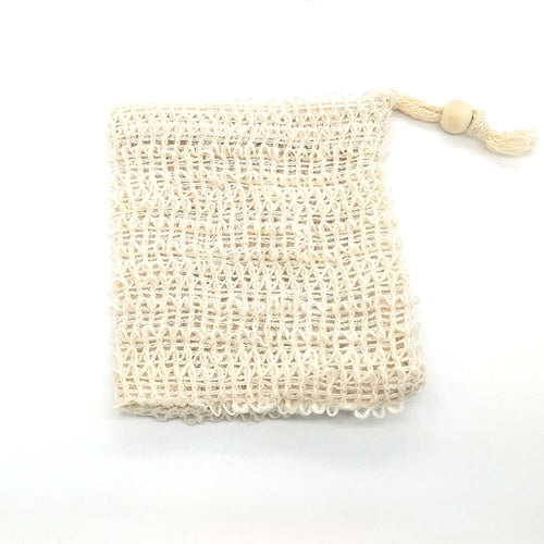 Nifty Natural Sisal Soup Pouch - Zero Waste Organic Soap Bag  -Plastic