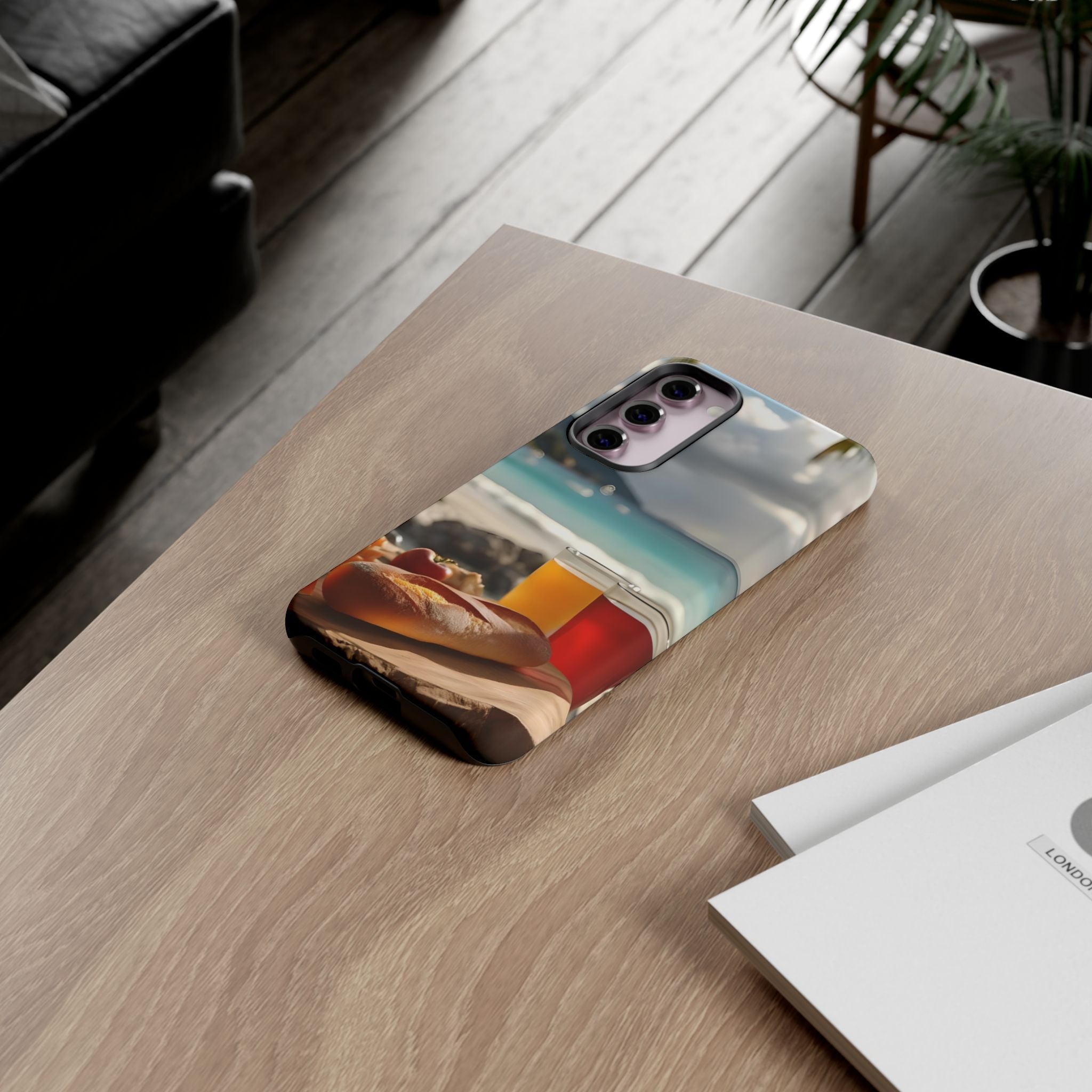 Tropical Beach Picnic View, Phone Case